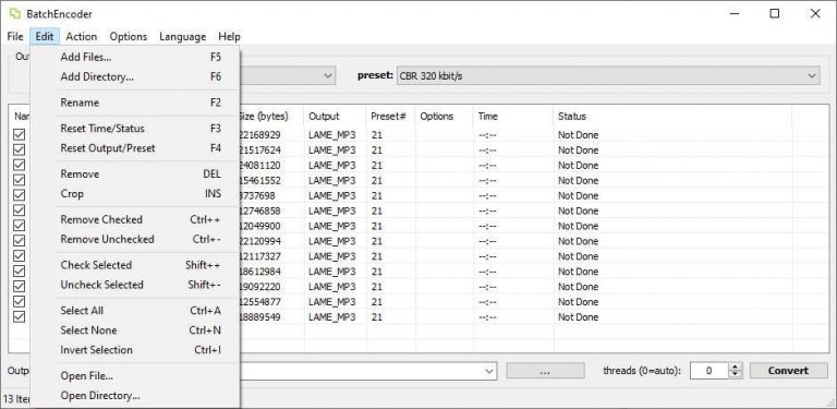 BatchEncoder — простой способ конвертации аудио для Windows 1