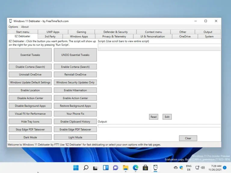 Windows 11 Debloater — мощный, но запутанный твикер 5
